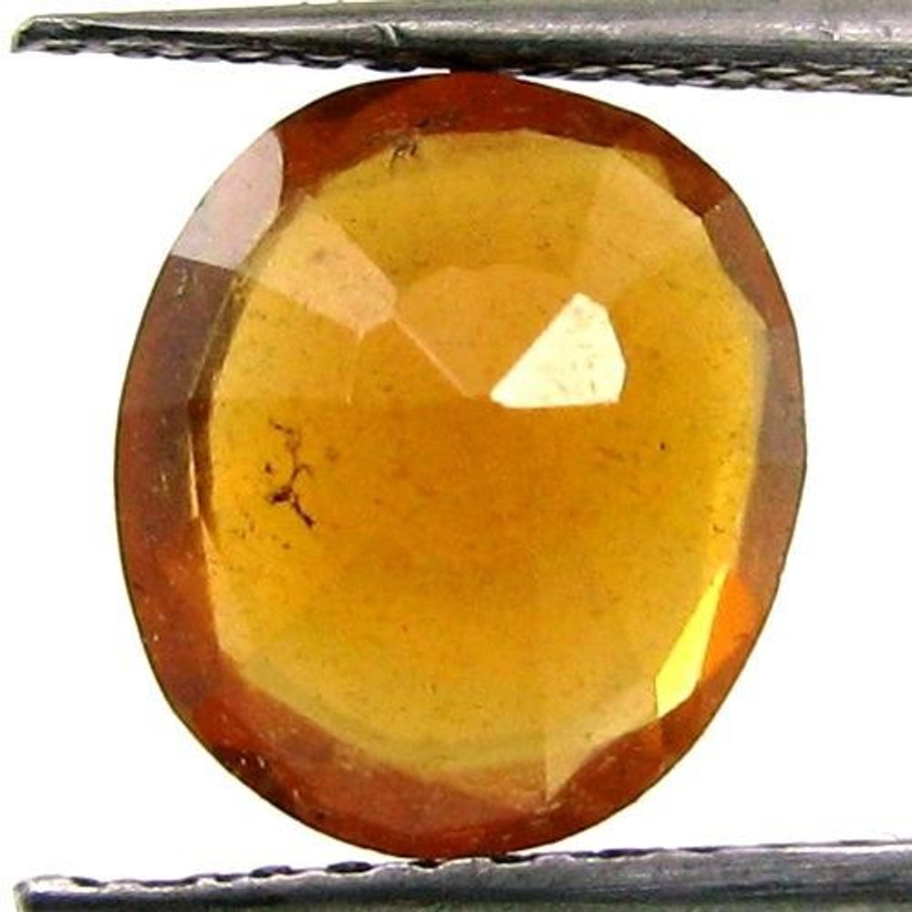 Certified 3.43Ct Natural GOMEDH Hessonite Oval Faceted Gemstone