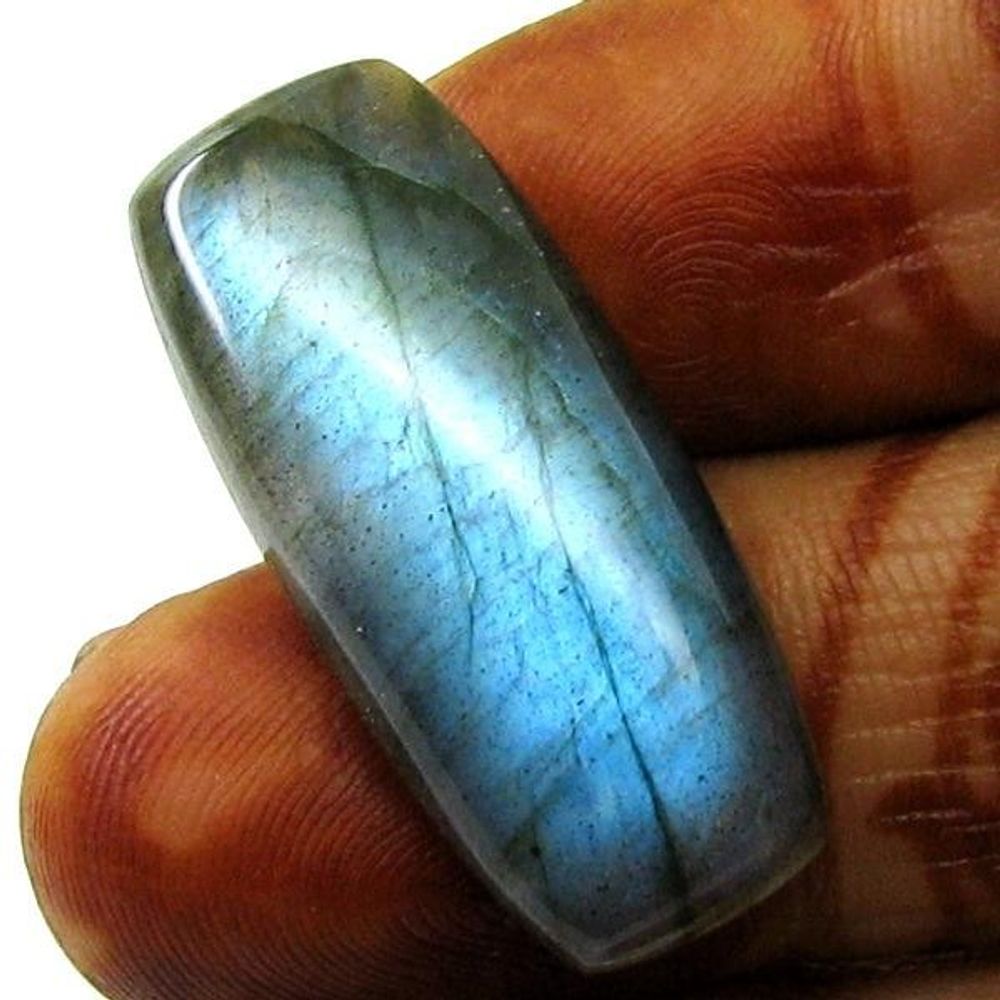 Top Fire Play of Colors 15.7Ct Natural Labradorite Cushion Cabochon Gemstone