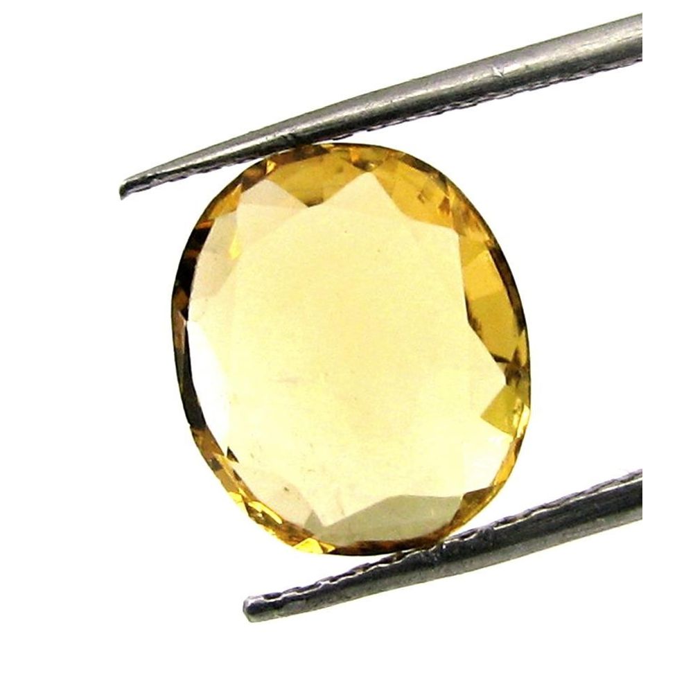 3.3Ct Natural Yellow Citrine (Sunella) Oval Cut Gemstone