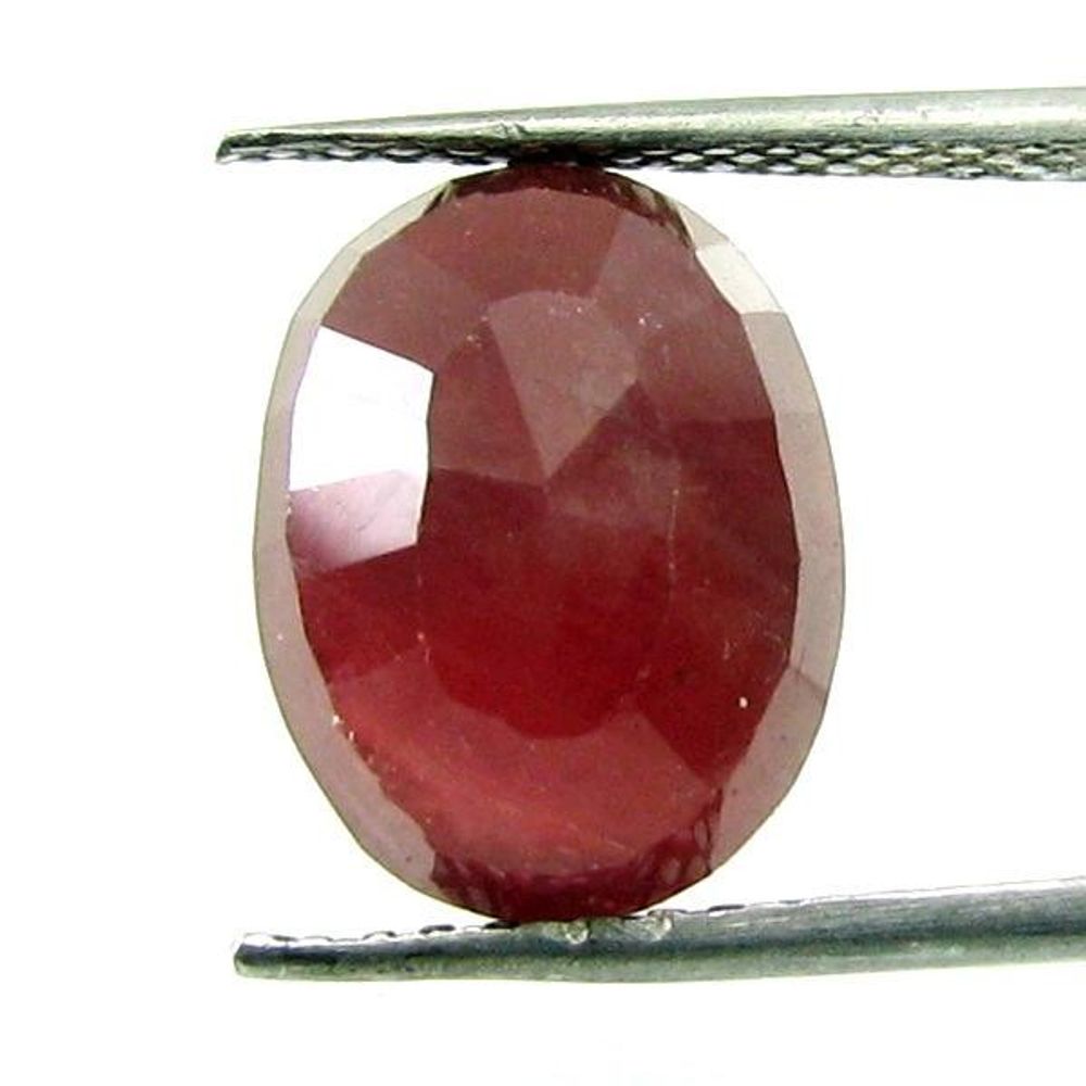 Shinny 6.9Ct Natural Ruby (Manik) Oval Cut Gemstone for Sun