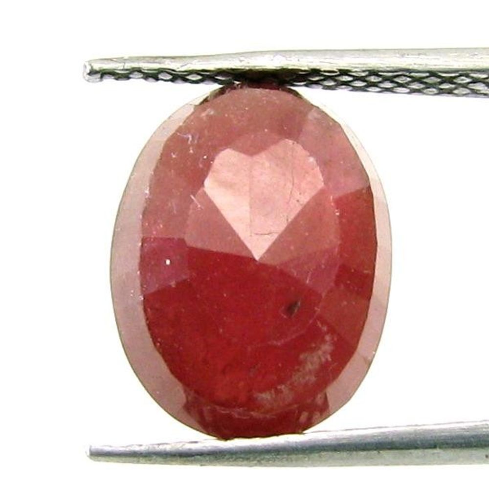 Shinny 6.5Ct Natural Ruby (Manik) Oval Cut Gemstone for Sun