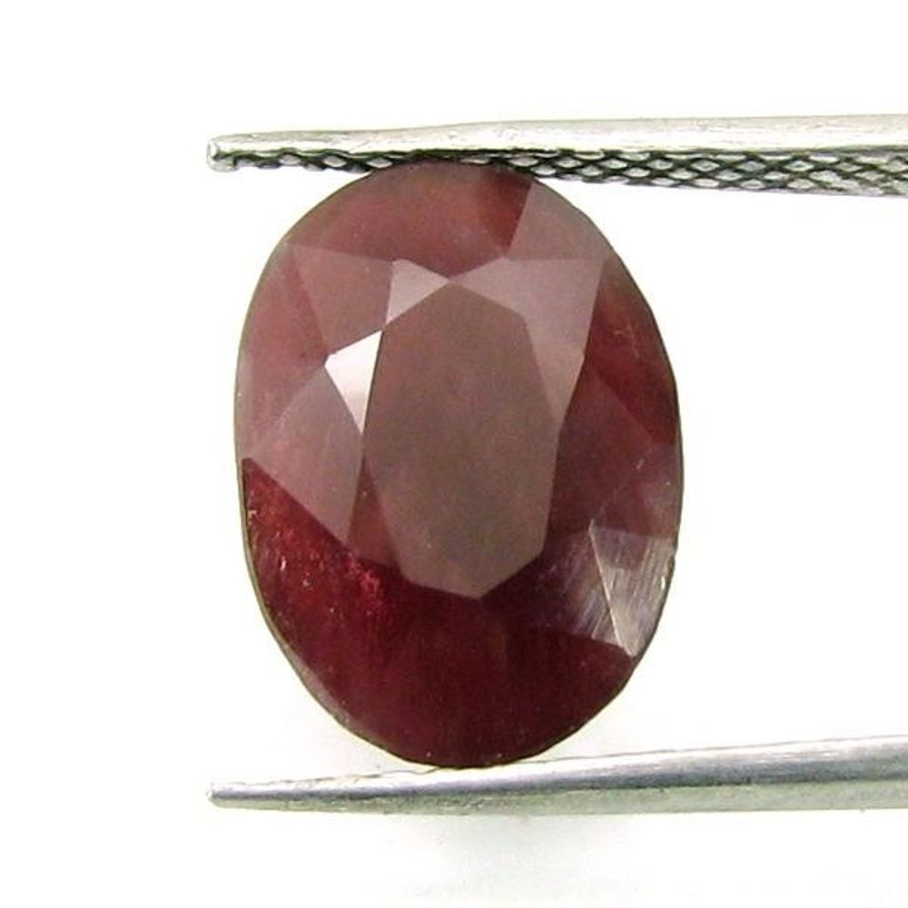 Lustrous 7.25Ct Natural Ruby (Manik) Oval Cut Gemstone for Sun