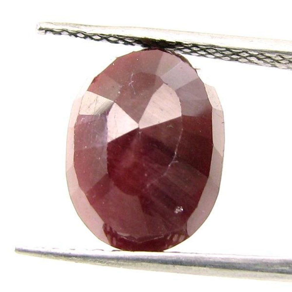 Shinny 7.3Ct Natural Ruby (Manik) Oval Cut Gemstone for Sun