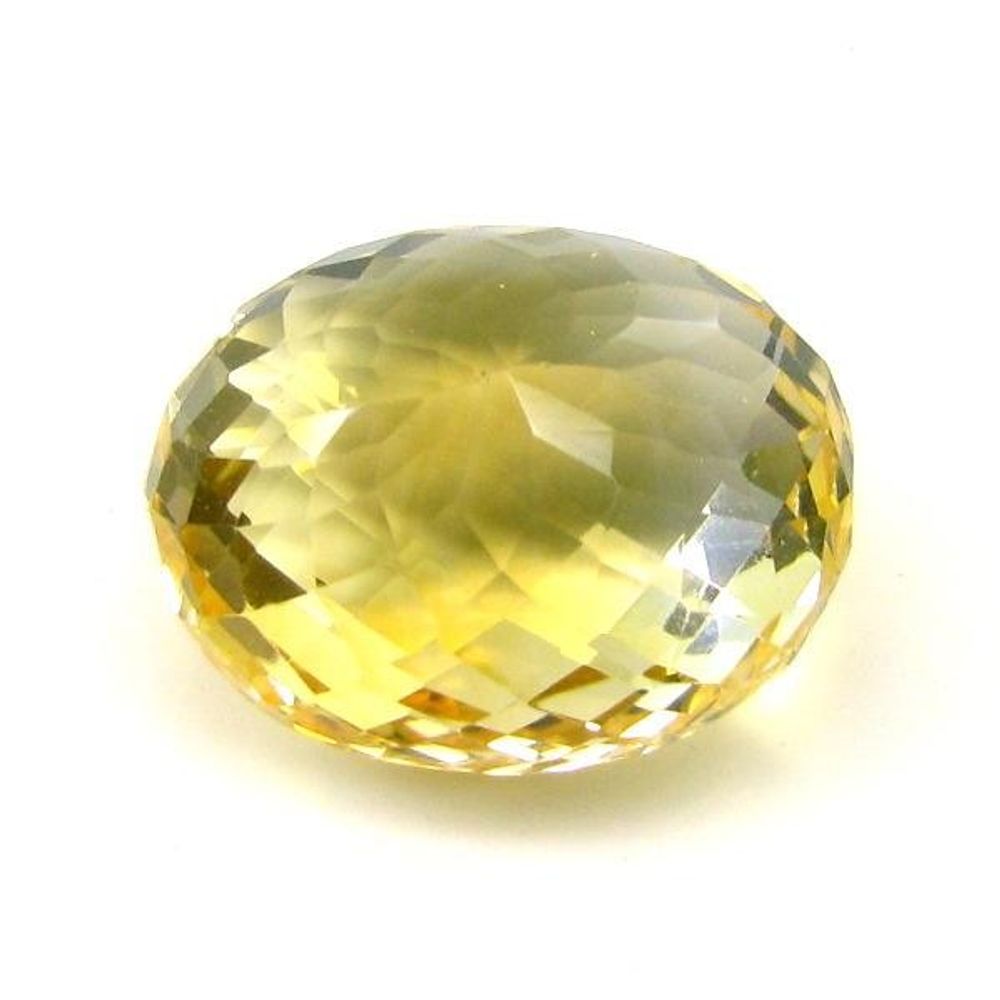 15.3Ct Natural Yellow Citrine Oval Cut Gemstone Sunella For Jupiter