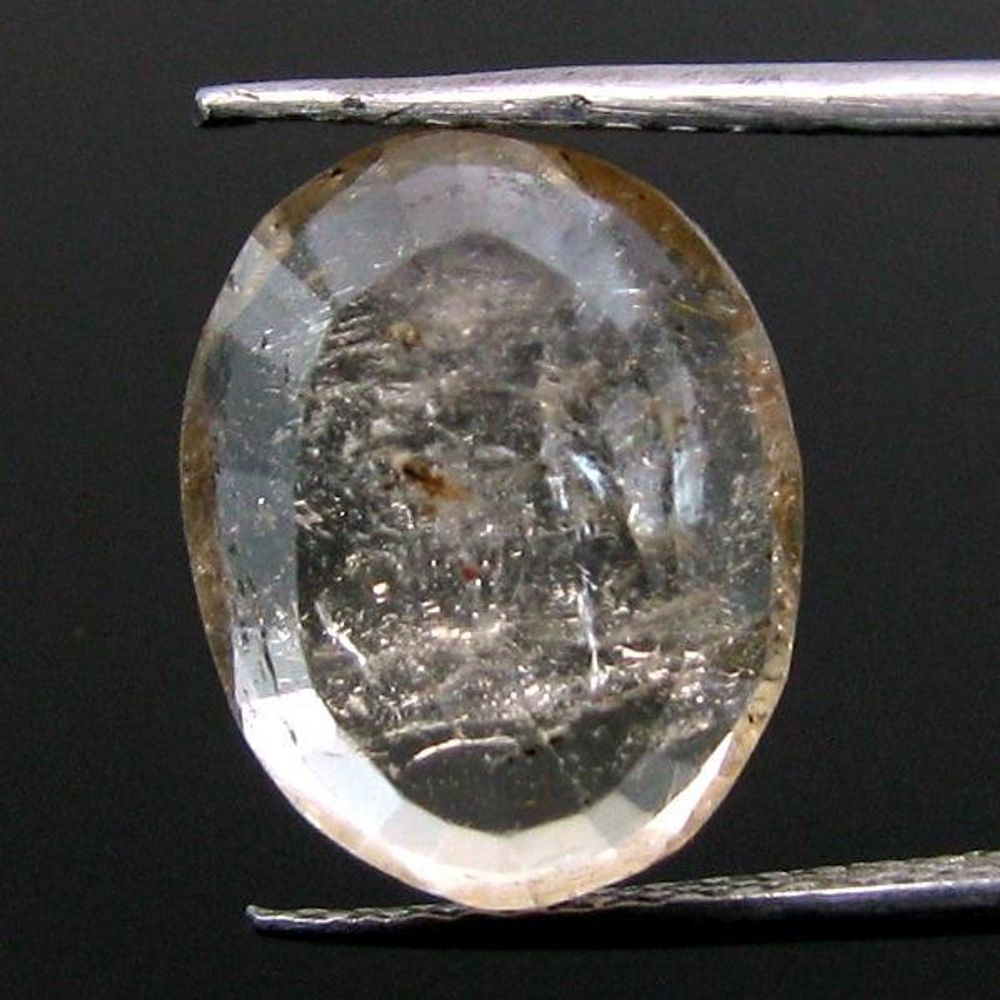 7.1Ct Natural White Topaz Oval Faceted Gemstone