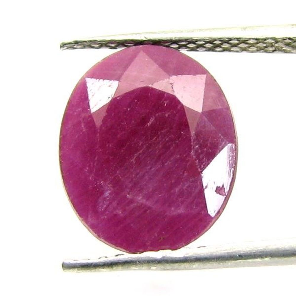 6.4Ct Natural Untreated Ruby (MANIK) Oval Cut Rashi Sun Gemstone
