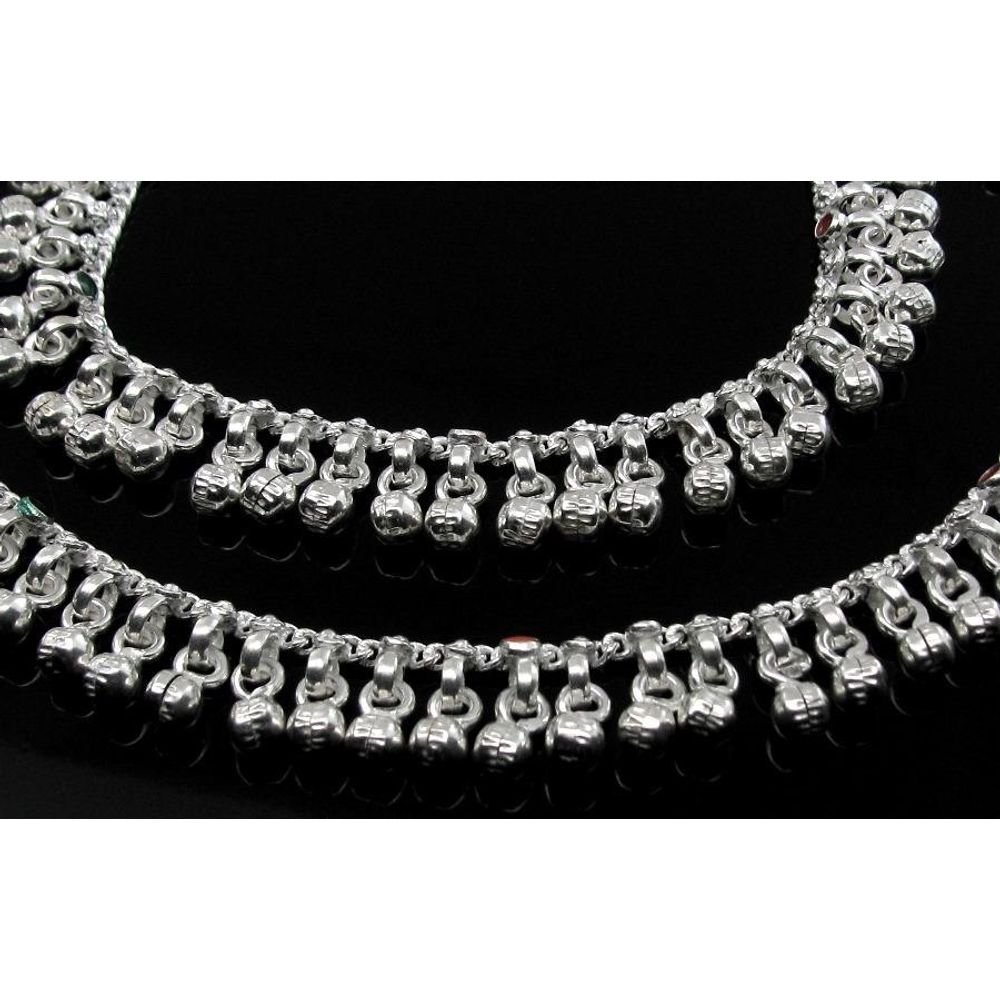 Silver Kids Anklets Bracelet Kids 7"