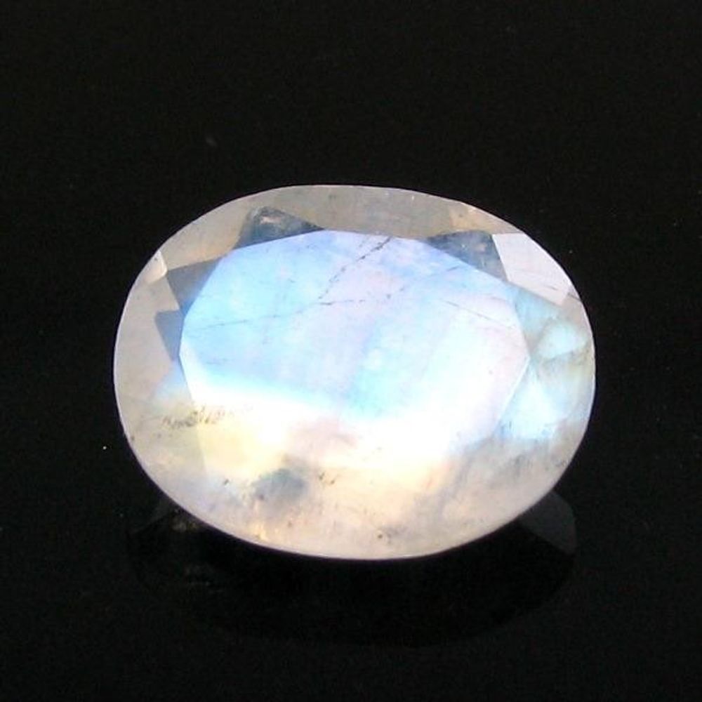 Certified-3.65Ct-Natural-White-Labradorite-Feldspar-oval-cut-Gemstone