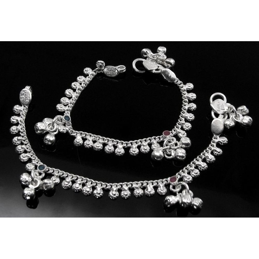 Real Silver Kids Anklets (Pajeb) 5"