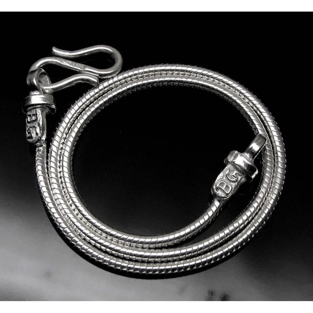 Charming-simple-Snake-Chain-Silver-Anklets-Ankle-Bracelet-Chain-(Single)-10.3"