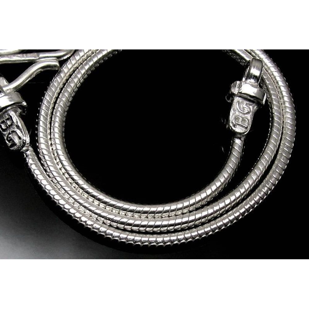 Simple Snake Chain Silver Anklet 10.3"