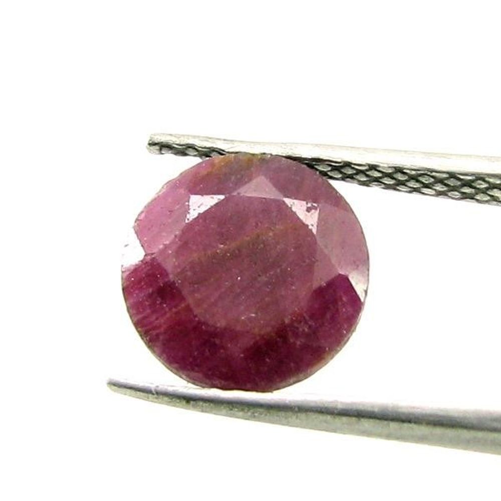 3.65Ct Natural Untreated Ruby (MANIK) Round Cut Rashi Sun Gemstone
