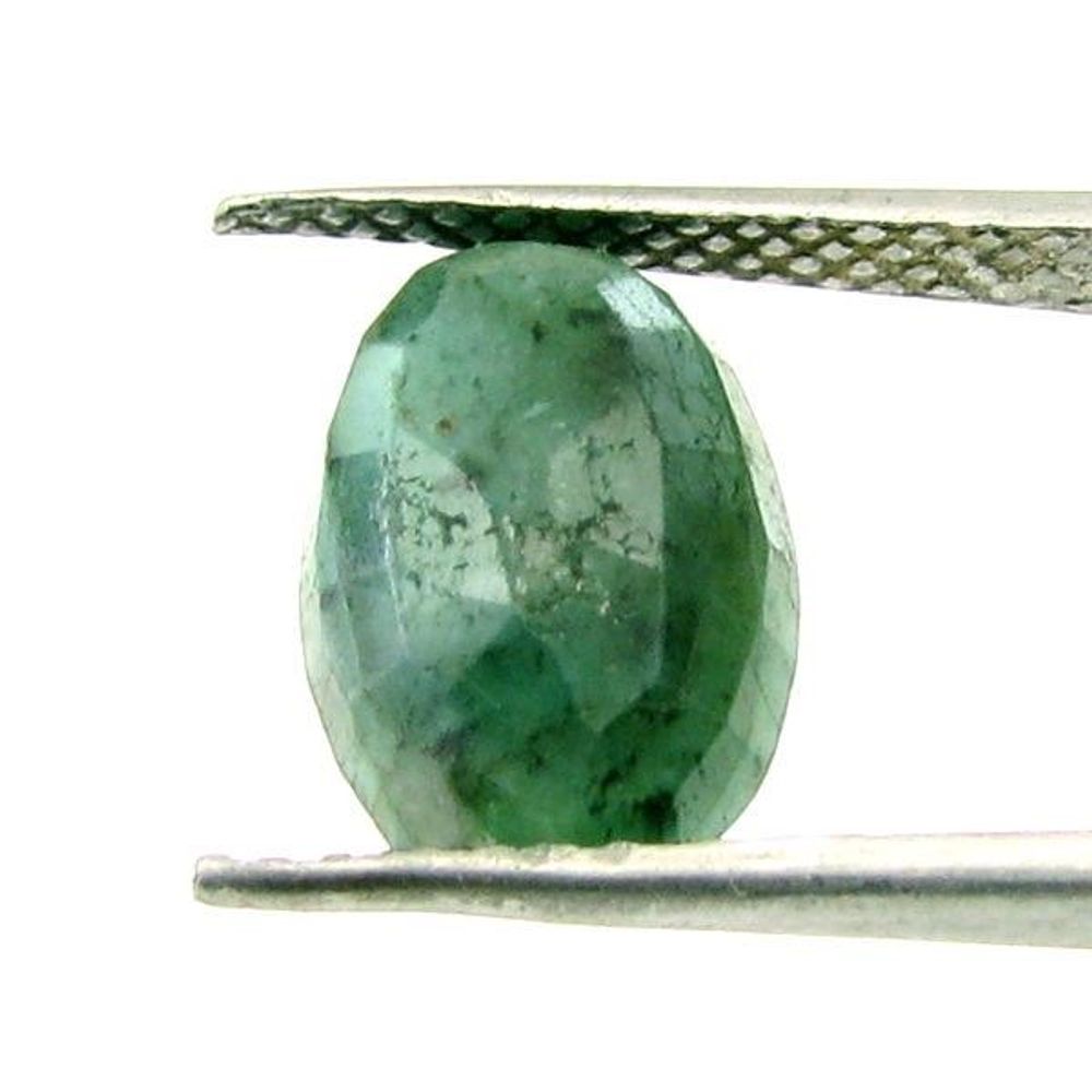 3.4Ct Natural Green Emerald (Panna) Oval Cut Commercial Grade I3 Gemstone