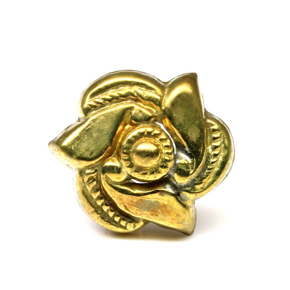 Ethnic Nose Stud Antique gold finish Push Pin