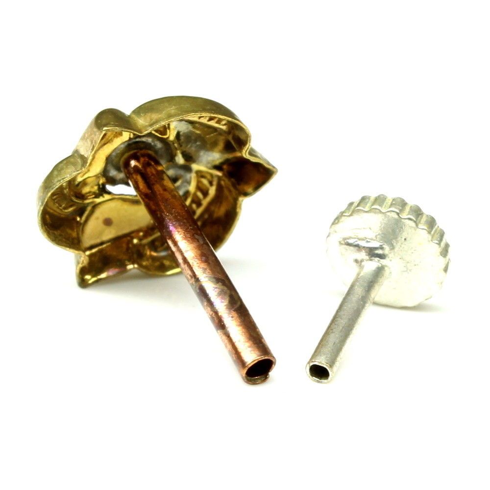 Ethnic Nose Stud Antique gold finish Push Pin