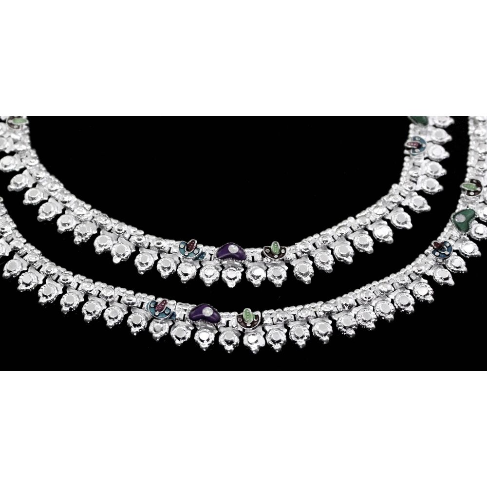 Silver Plated Anklets For women10.2"