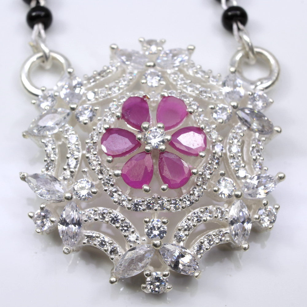 sterling silver Mangalsutra women necklace chain wedding gift for wife