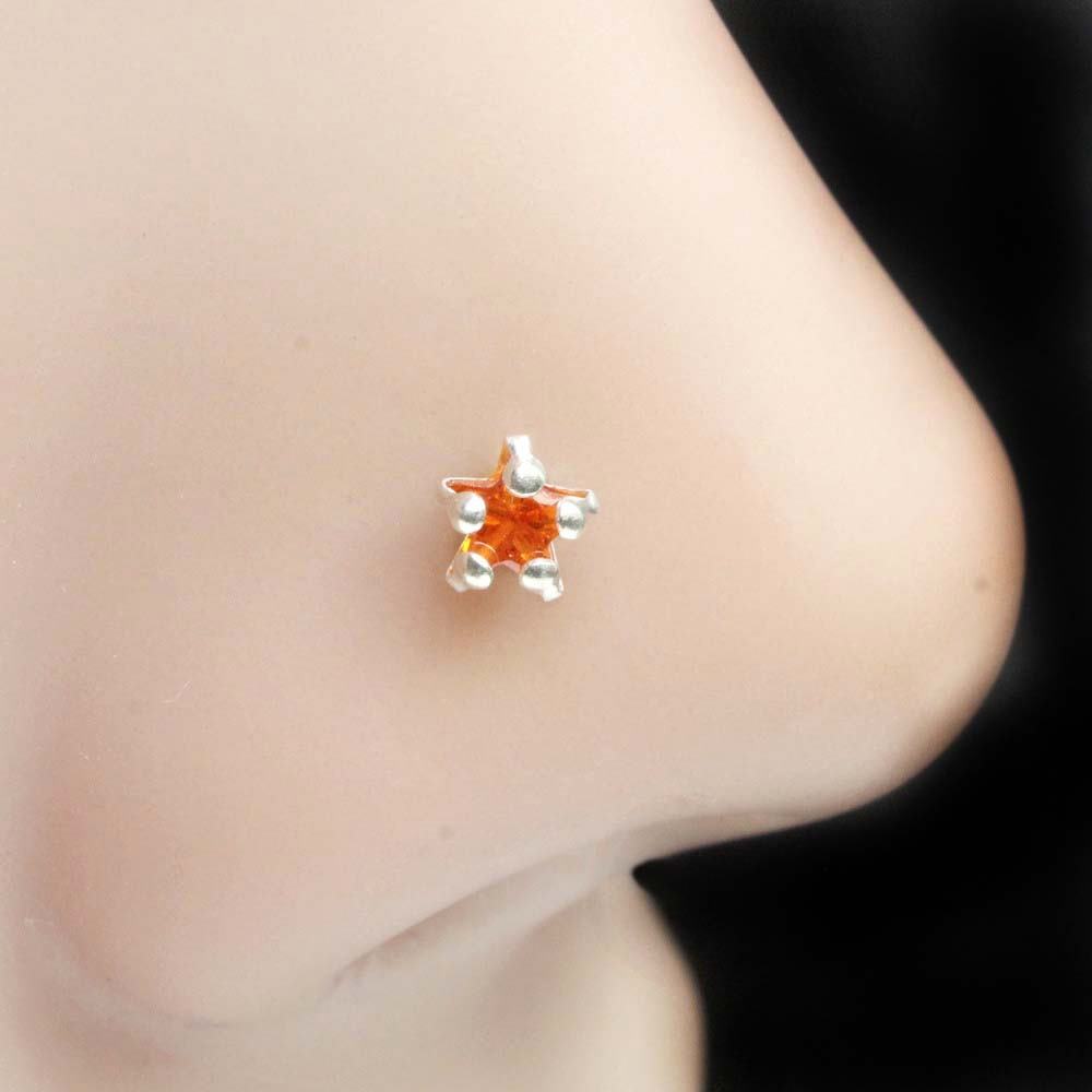 Orange on sale nose ring