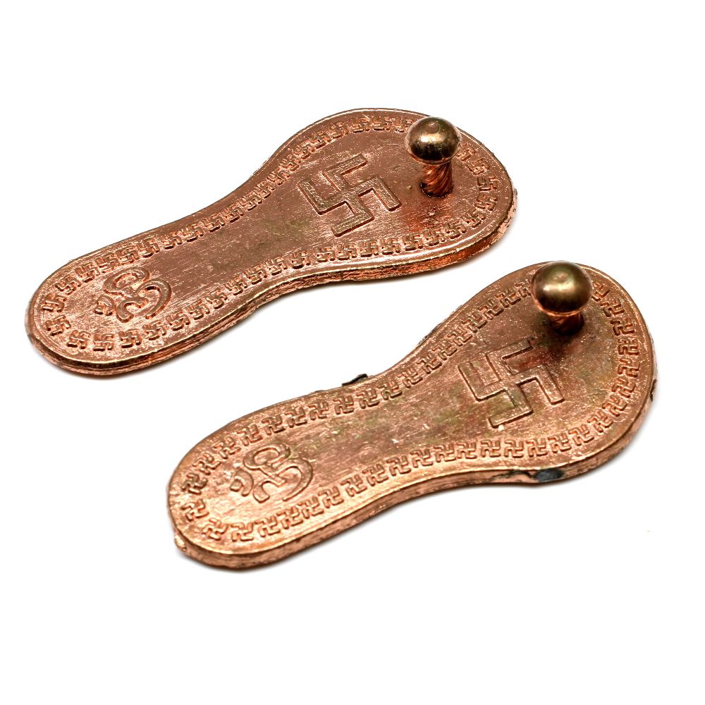 Pure Copper Charan Paduka Laxmi Charan Paduks lakshmi footprint 2.2 inches