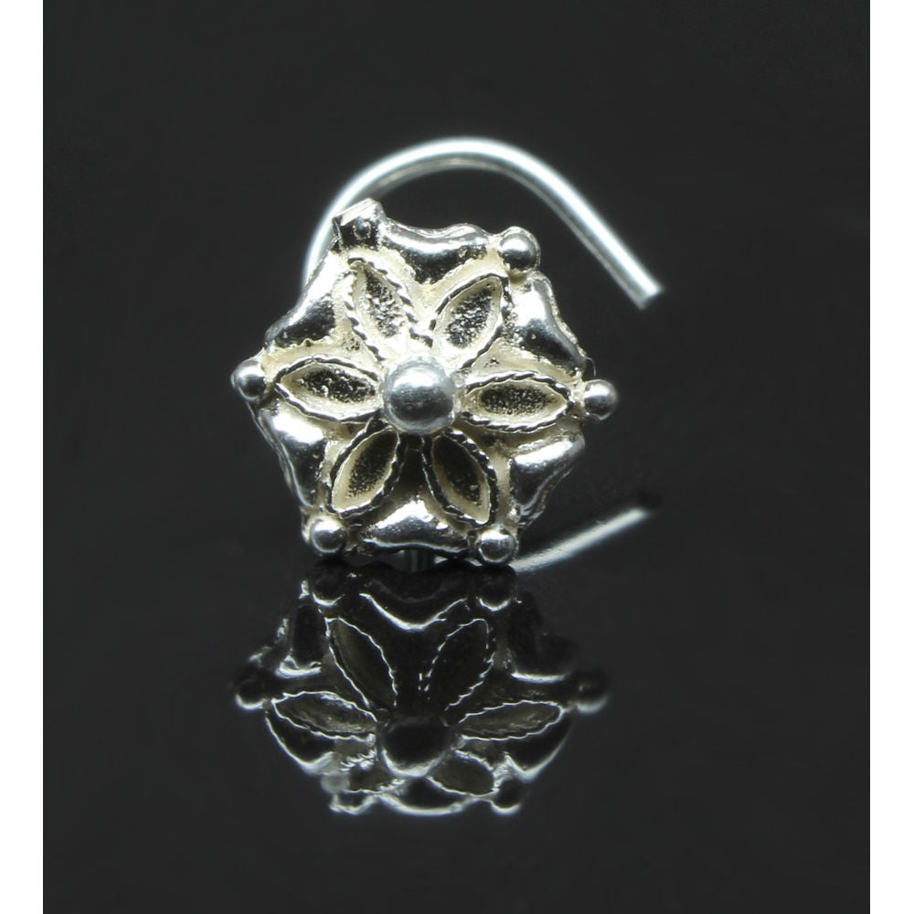 Trendy Fashion Sterling Silver Nose pin L Bend For women
