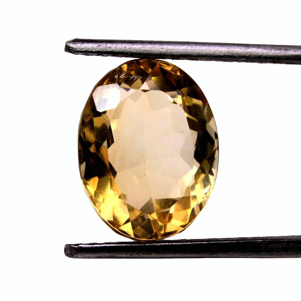 5.2Ct Natural Yellow Citrine (Sunella) Oval Cut Gemstone