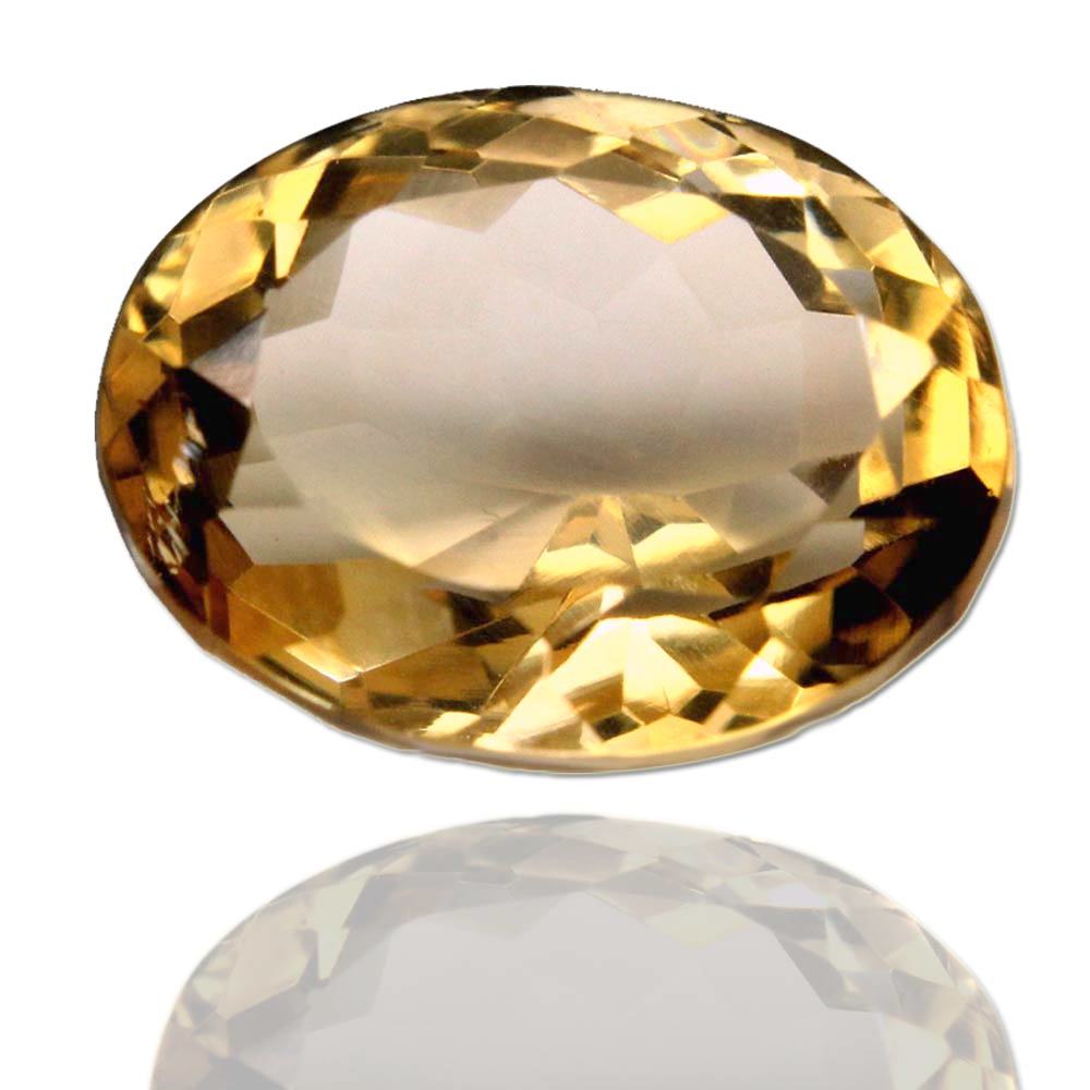 5.2Ct Natural Yellow Citrine (Sunella) Oval Cut Gemstone