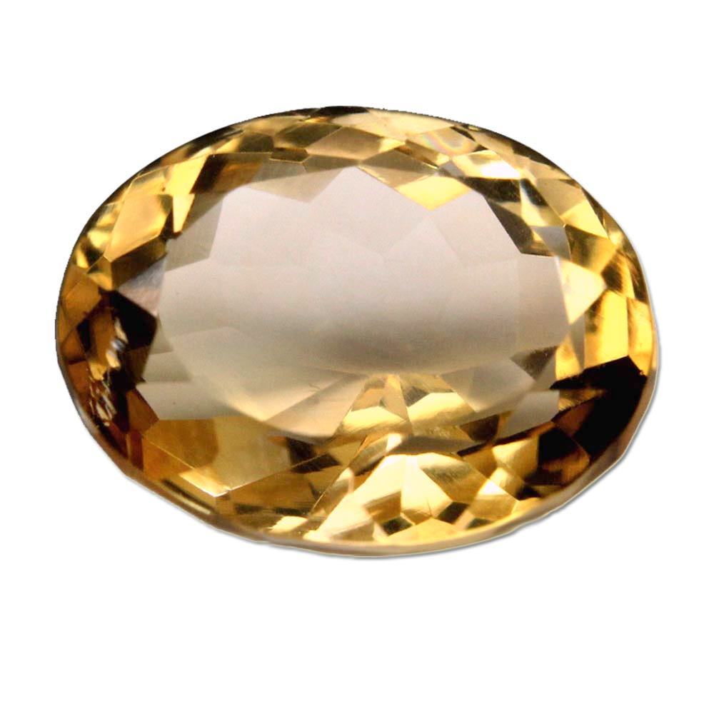 5.2Ct Natural Yellow Citrine (Sunella) Oval Cut Gemstone