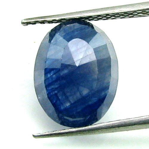 Certified 6.99Ct Natural Blue Sapphire (Neelam) Oval Cut Gemstone