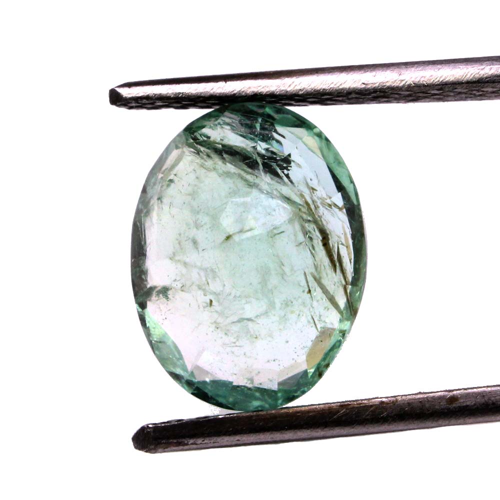 3.4Ct Natural Green Oval (Panna) Oval Cut Gemstone