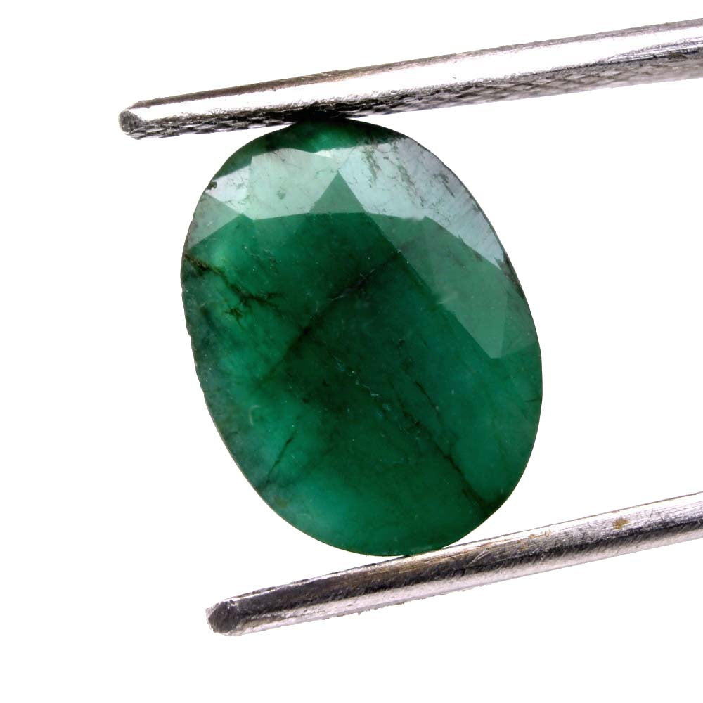 3.35Ct 100% Natural Untreated Emerald Oval Cut Gemstone