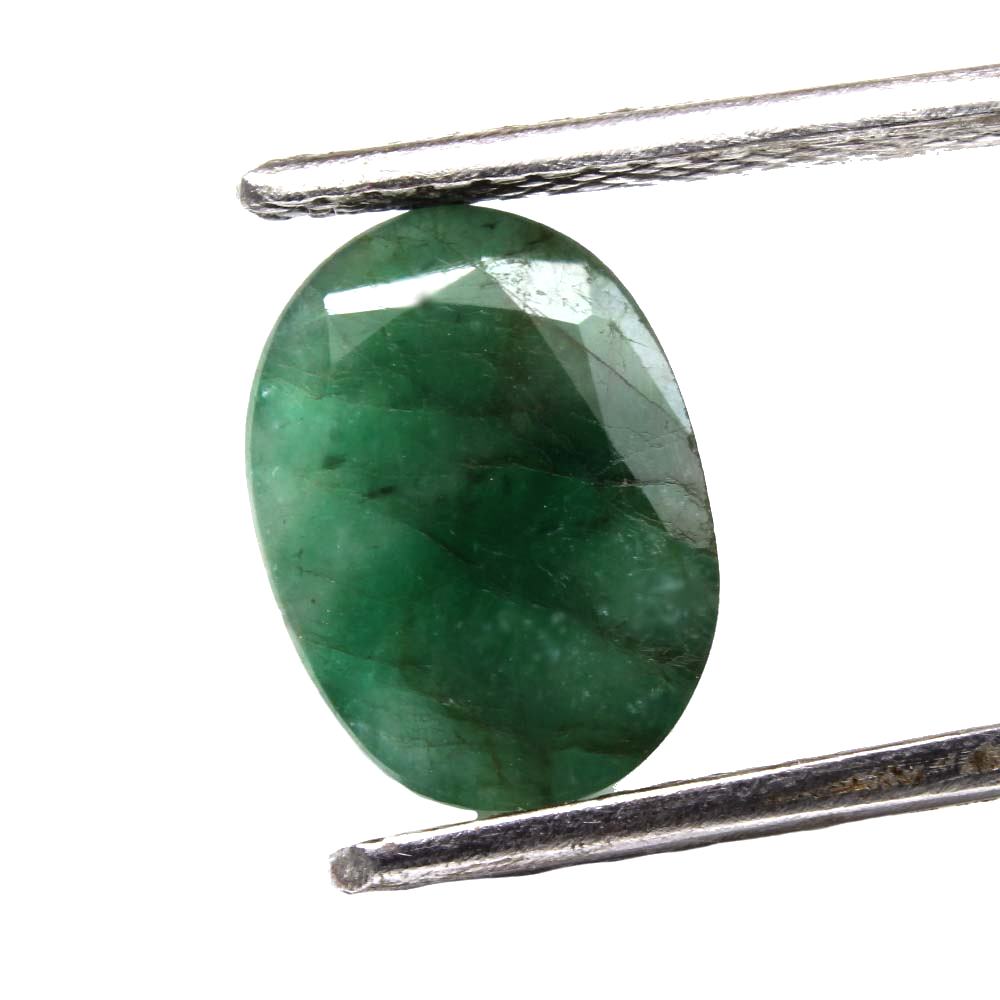 3.6Ct Natural Green Emerald Untreated Oval Cut Astor Gemstone