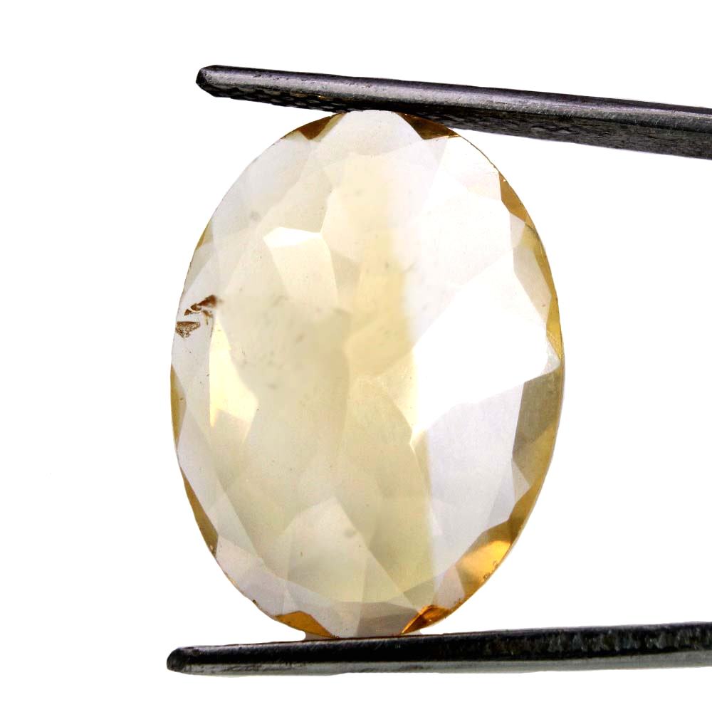 9.6Ct Natural Yellow Citrine (Sunella) Oval Cut Gemstone