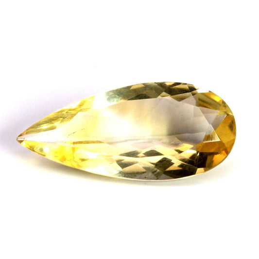 6.6Ct Natural Yellow Citrine (Sunella) Pear Cut Gemstone