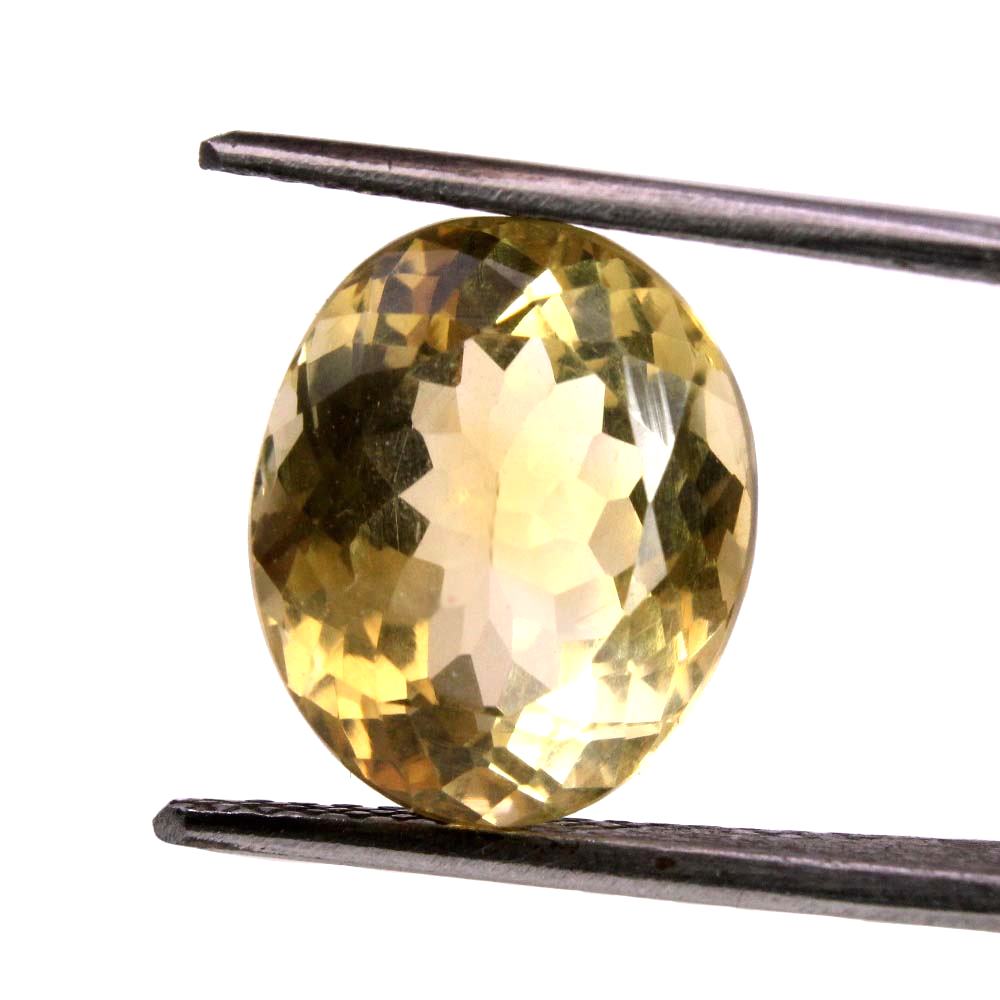 7.2Ct Natural Yellow Citrine (Sunella) Oval Cut Gemstone