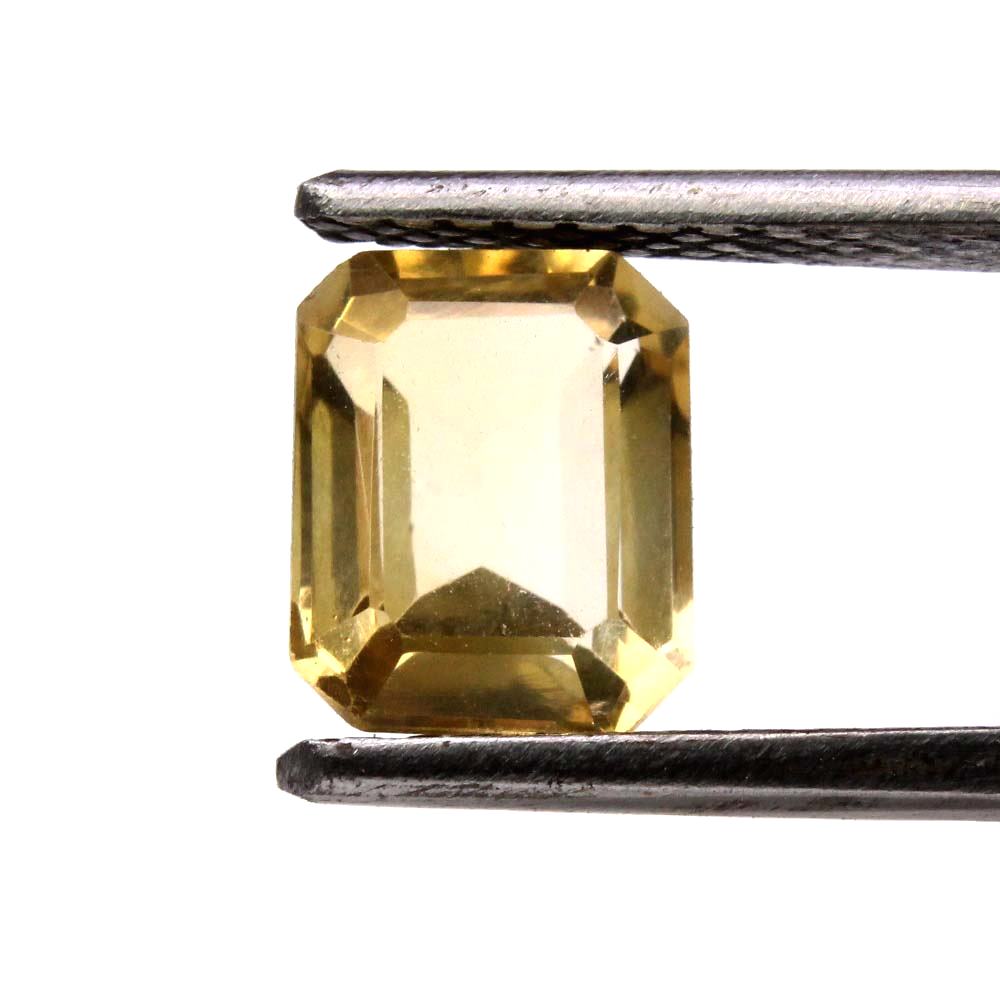 1.75Ct Natural Yellow Citrine (Sunella) Rectangle Cut Gemstone