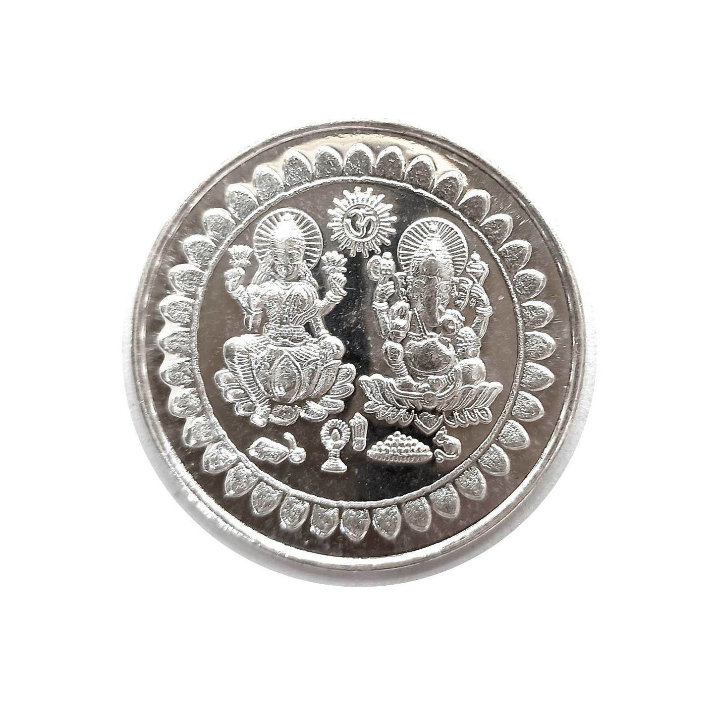 Pure Silver Coin Laxmi Ganesha