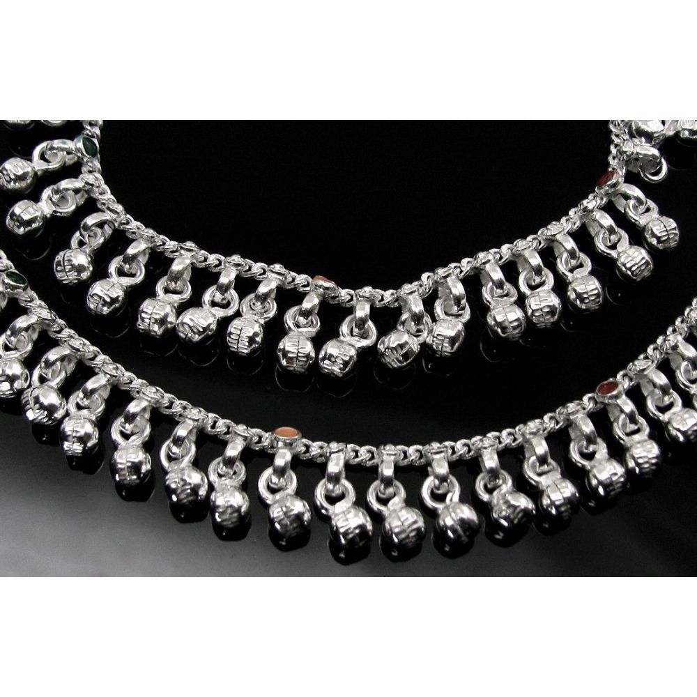Silver Kids Anklets Ankle chain Bracelet 6.5"