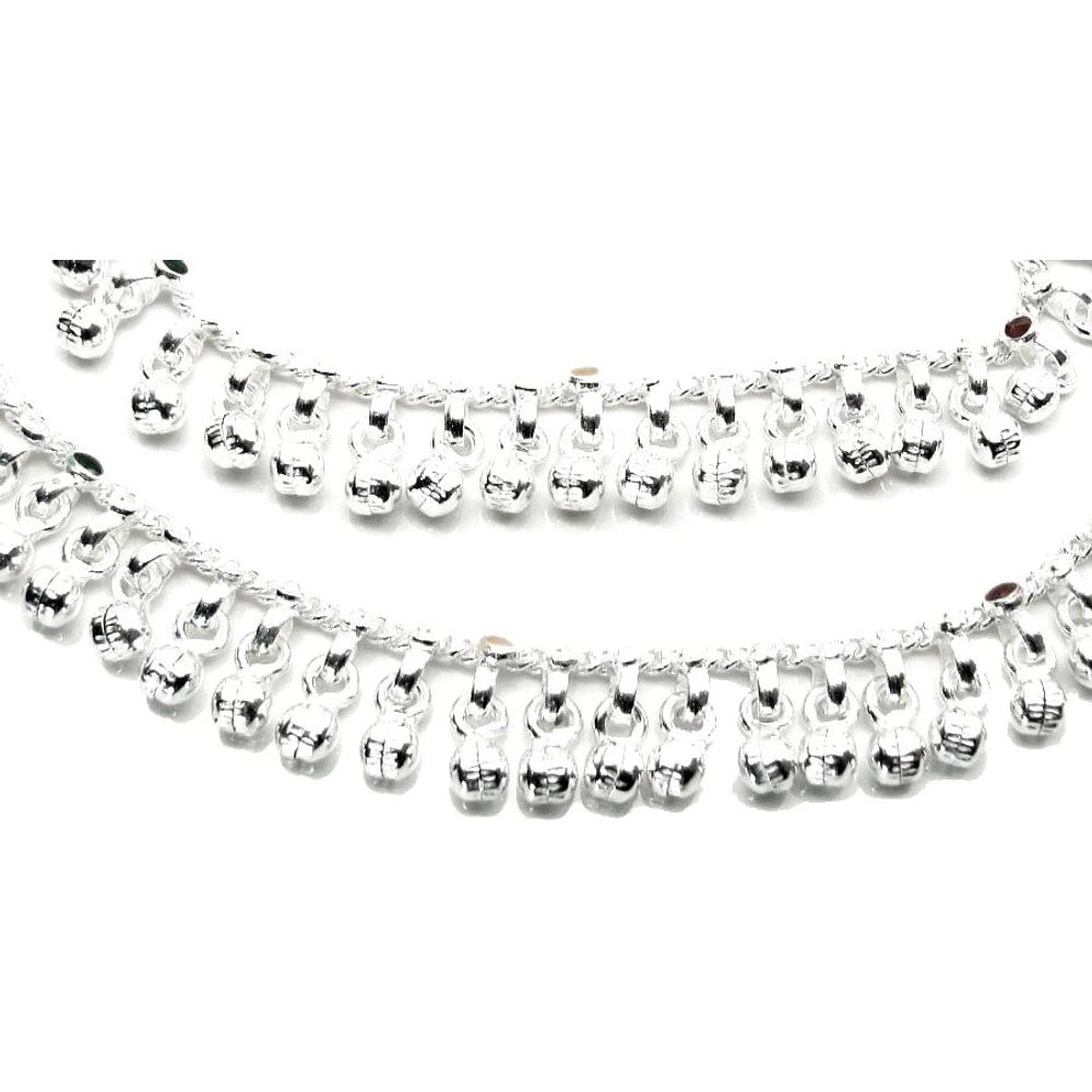 Silver Kids Anklets Ankle chain Bracelet 6.5"