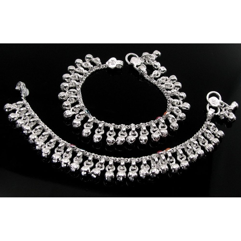 Silver Kids Anklets Ankle chain Bracelet 5.1"
