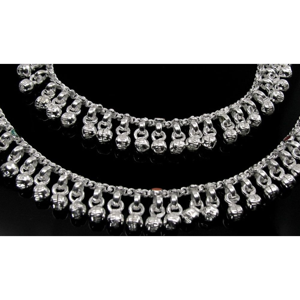 Solid Silver Kids Anklets chain 7"