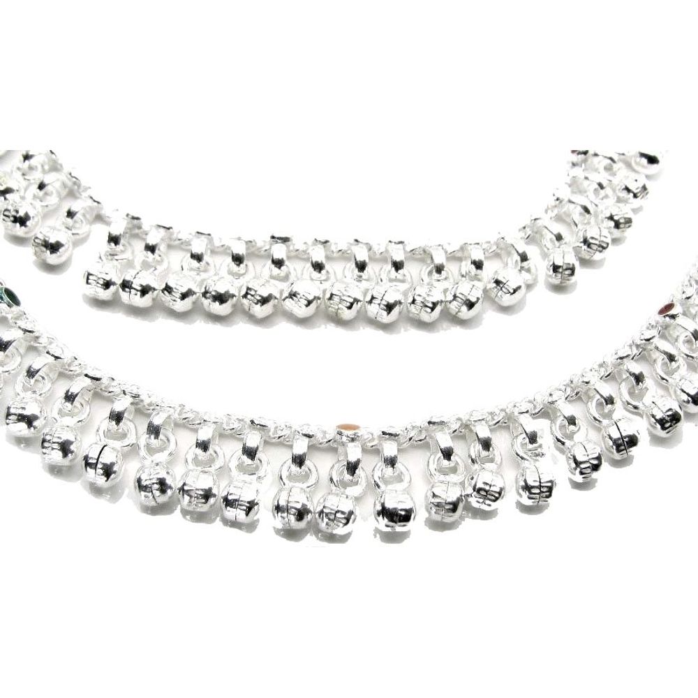 Solid Silver Kids Anklets chain 7"