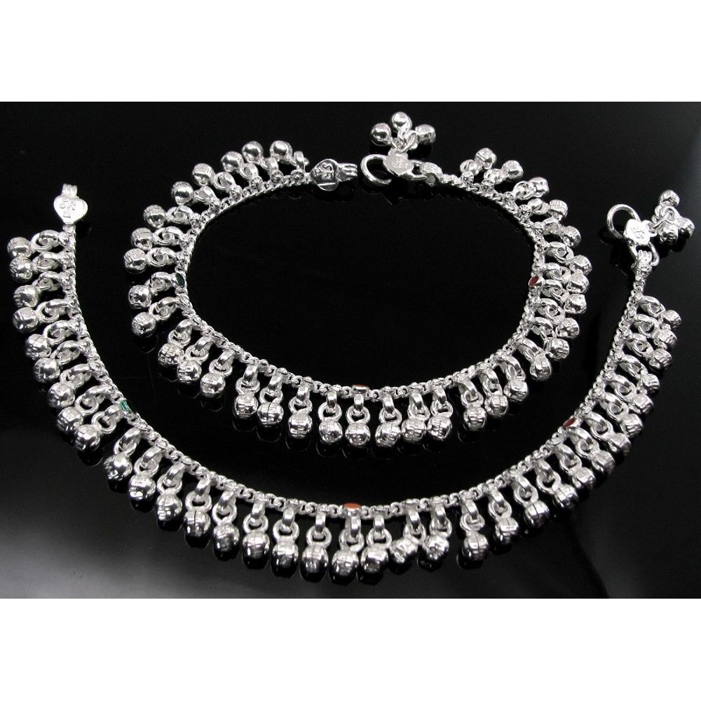 Solid Silver Kids Anklets chain 7"