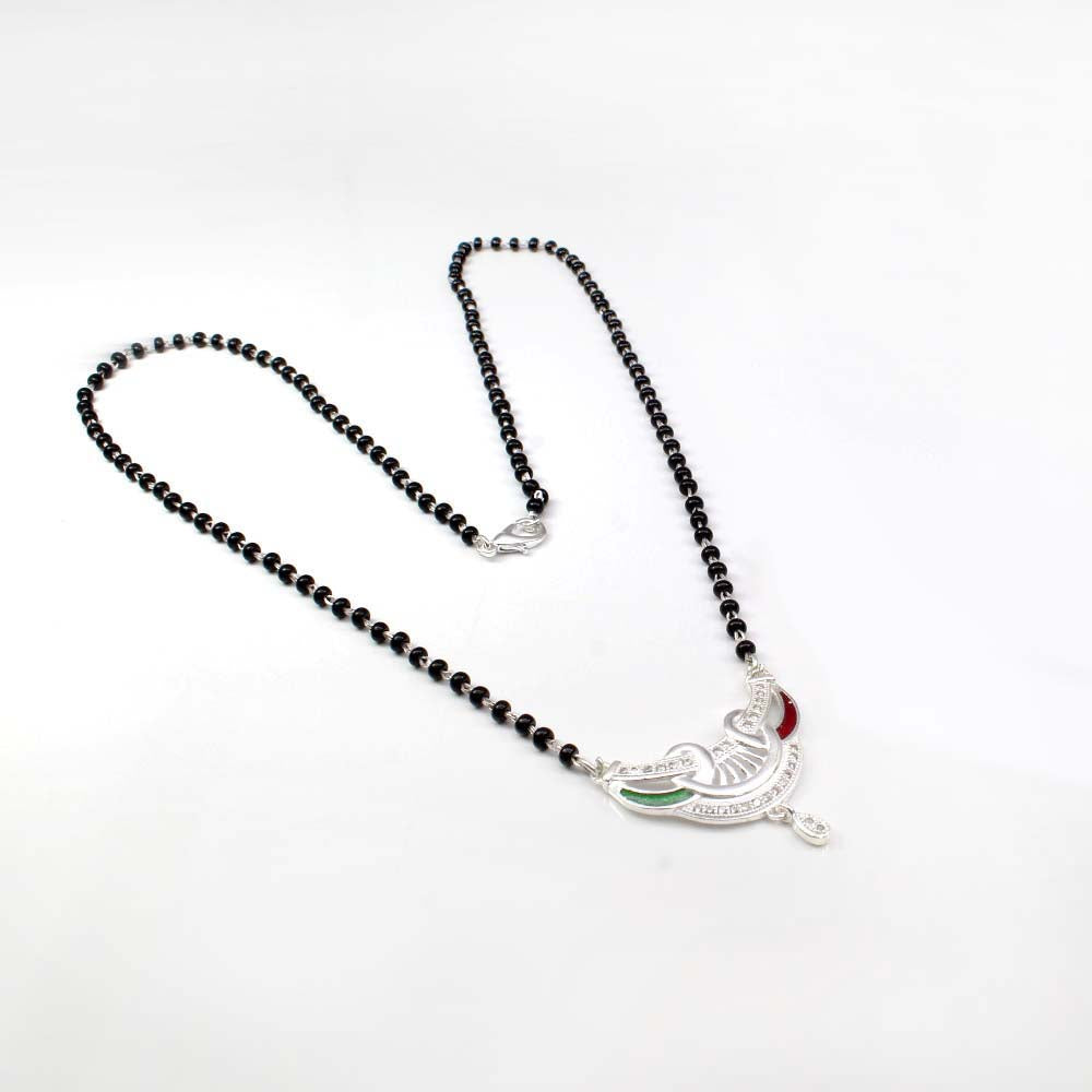 Indian sterling silver Mangalsutra women necklace chain wedding gift for wife