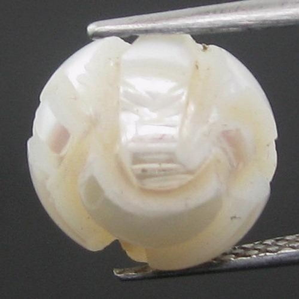 Real Natural Pearl Carved Lord Ganesha
