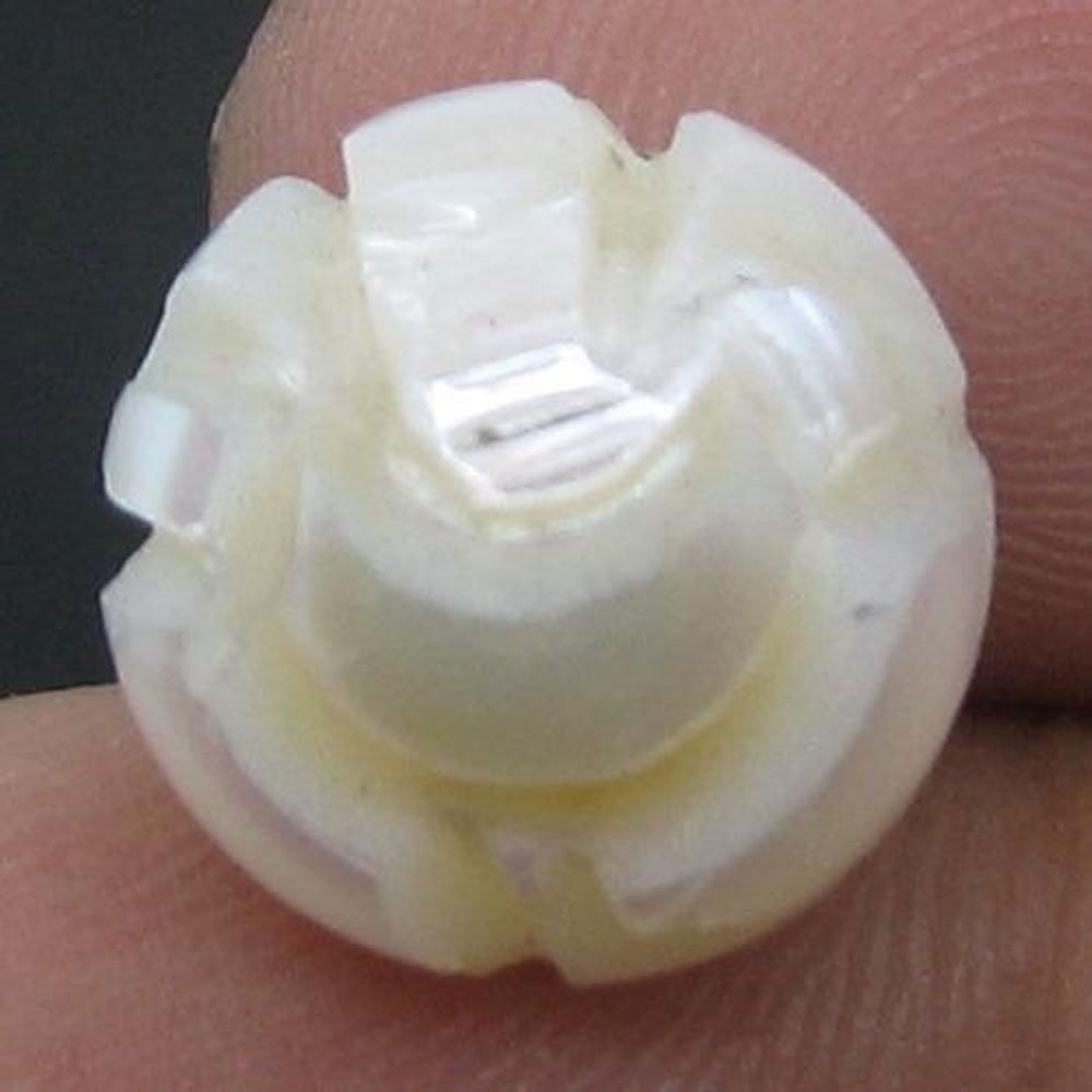 Real Natural Pearl Carved Lord Ganesha