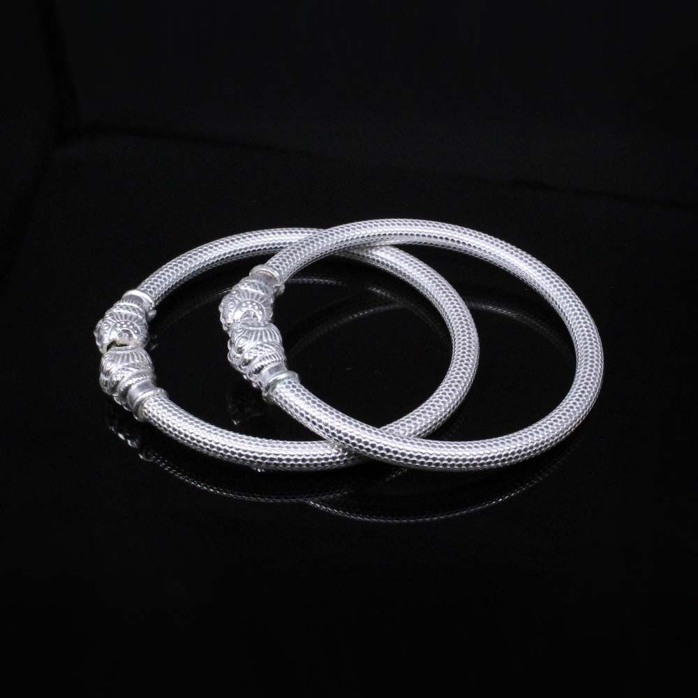 Silver Bangle Bracelet Pair - 5.5 CM
