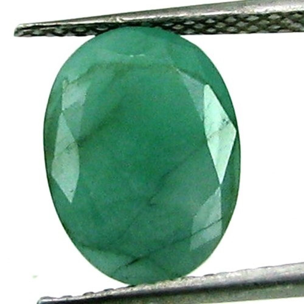 Certified 3.85Ct Natural Green Emerald (Panna) Oval Cut Gemstone