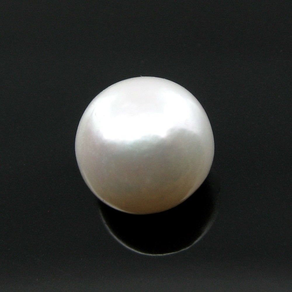 7Ct Real Pearl Round Button Shape Gem Moti for Moon