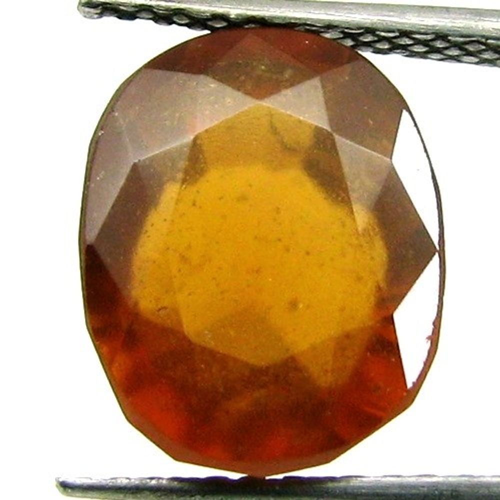 Certified 7.77Ct Natural GOMEDH Hessonite Oval Faceted Gemstone
