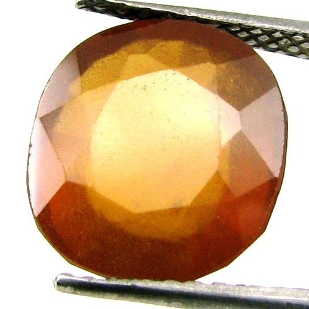 Certified 7.93Ct Natural GOMEDH Hessonite Cushion Faceted Gemstone